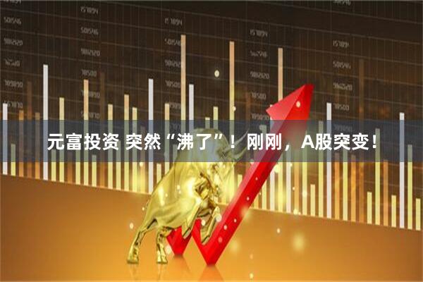 元富投资 突然“沸了”！刚刚，A股突变！